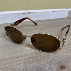 Vintage Fendi Italy Steampunk Sunglasses FS 119 G.E.P. Gold & Tortoise Y2K 90s